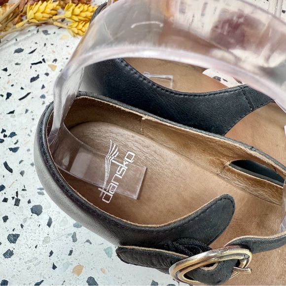 Dansko Dorothy Black Suede Leather Mary Jane Women’s Clog Heels Sz 37 - Picture 8 of 11